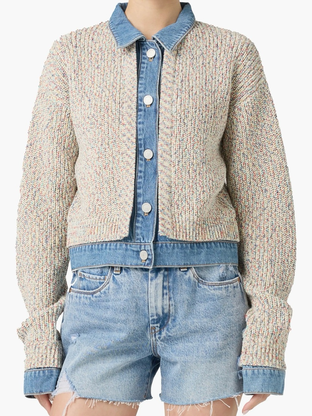 BLANK NYC Knot Trucker Jacket in Happy Place